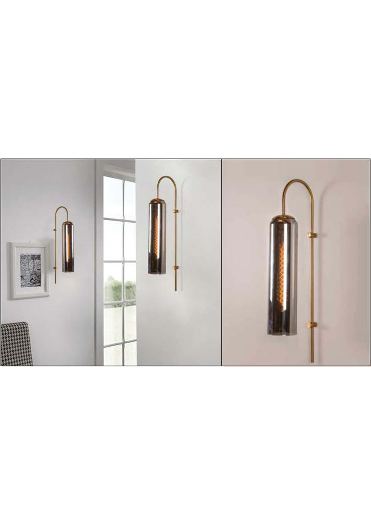 Beyond Lights - Brass Cylinder Sconce- GL